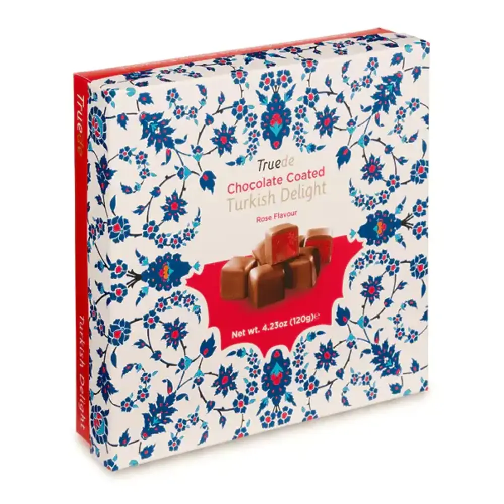 Truede Chocolate Coated Rose Flavour Turkish Delight 120g